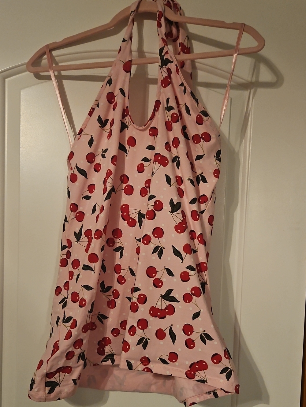 Pink Cherry Halter Top